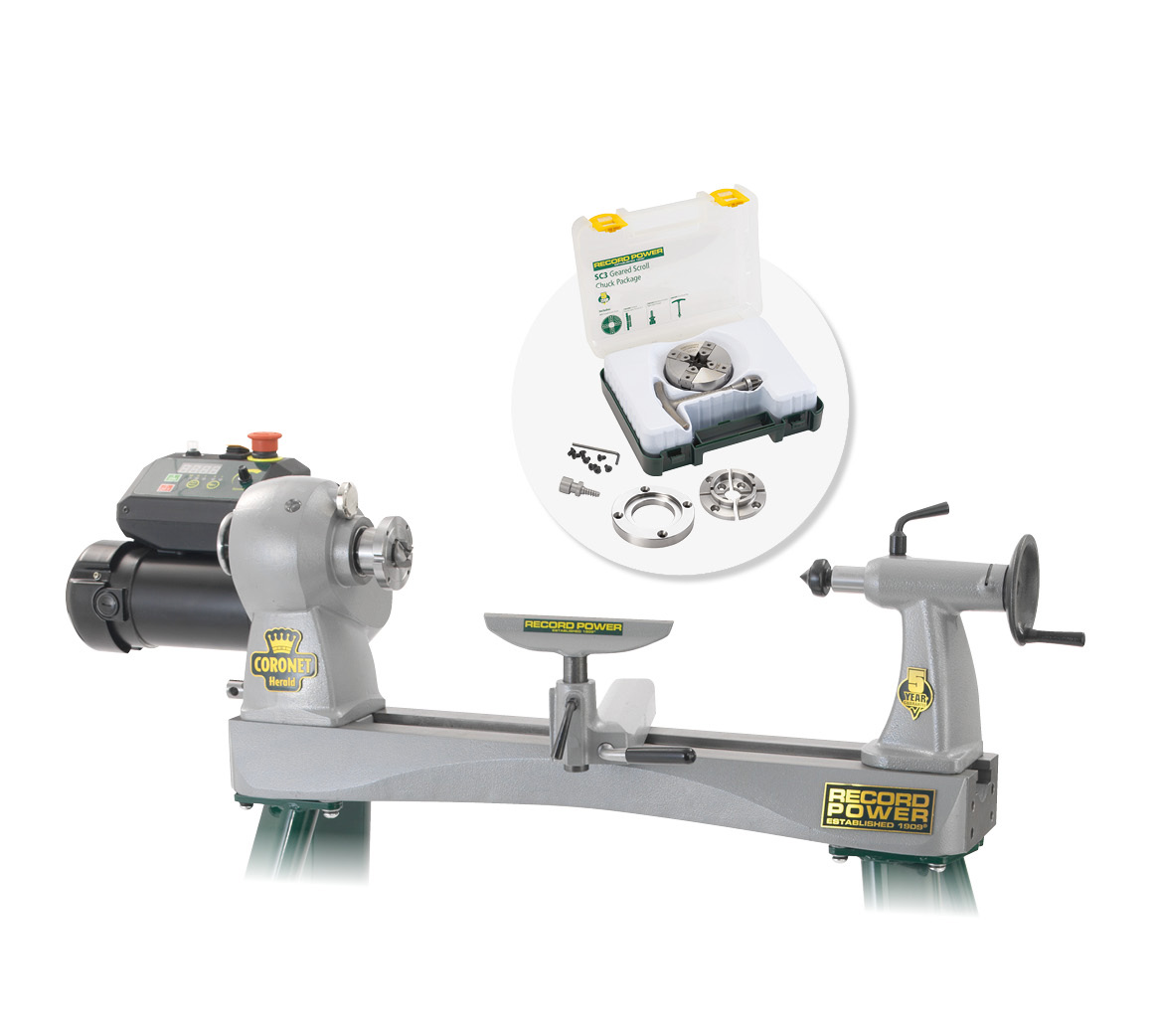16007 Herald Heavy Duty Cast Iron Electronic Variable Speed Lathe