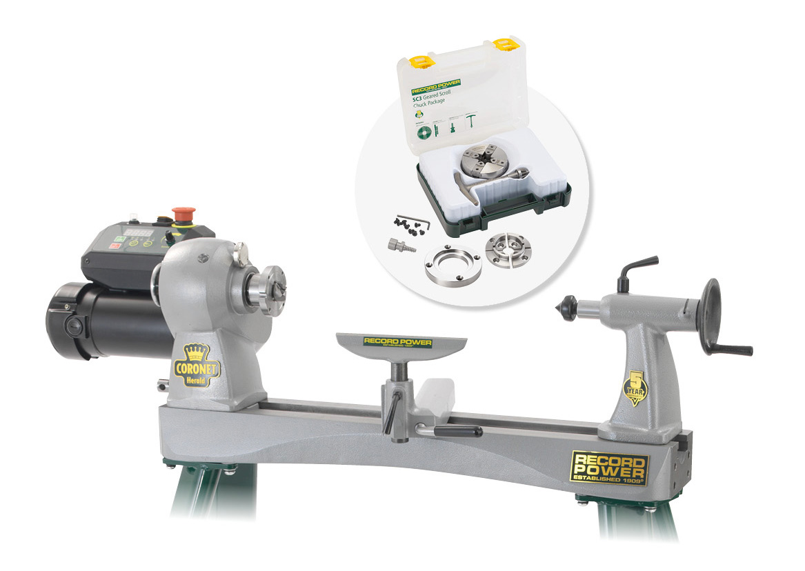 16007 Herald Heavy Duty Cast Iron Electronic Variable Speed Lathe