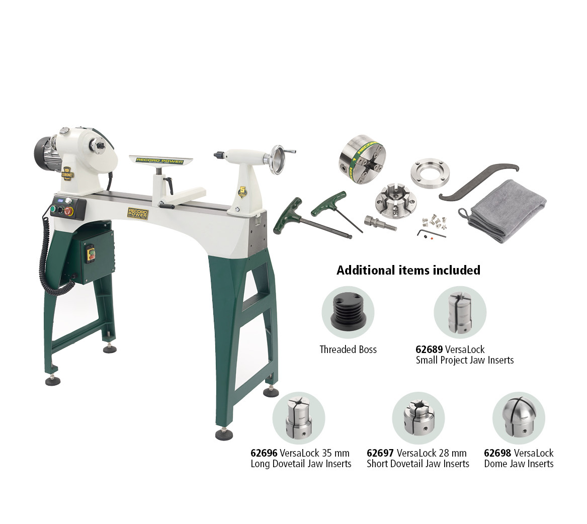 18001 Regent Lathe, 230v, M33 x 3.5, With European Plug