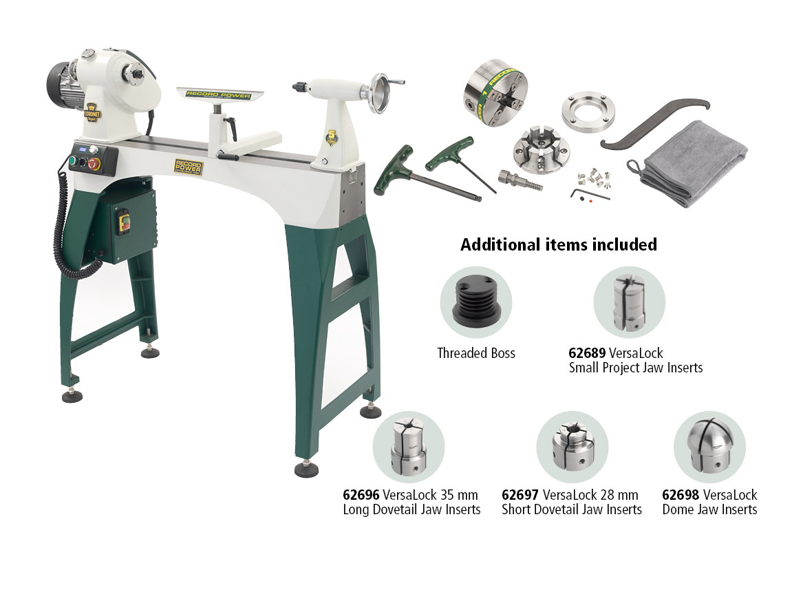 18001 Regent Lathe, 230v, M33 x 3.5, With European Plug