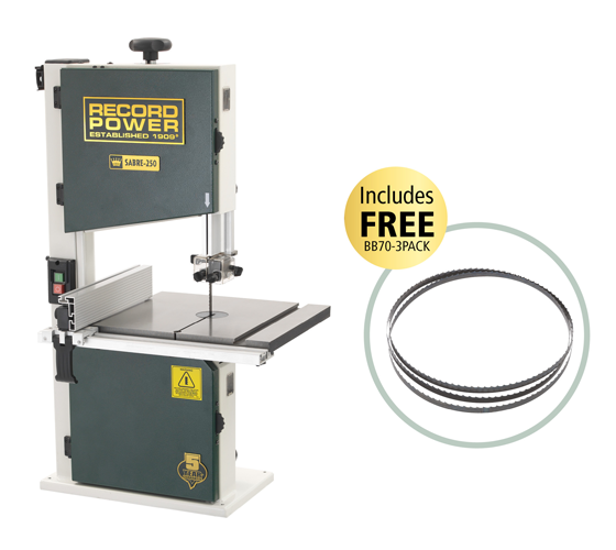 66500 Sabre 250 Bandsaw, 230v, (UK and European Lead Included)