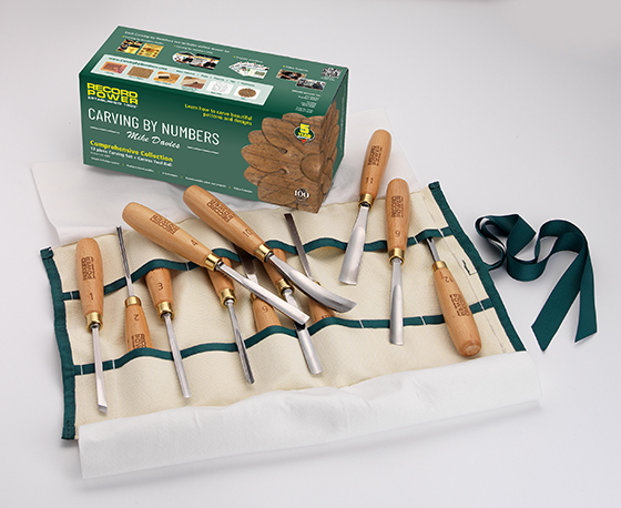 50001 Comprehensive Carving Tool Collection - 12 Piece + Tool Roll