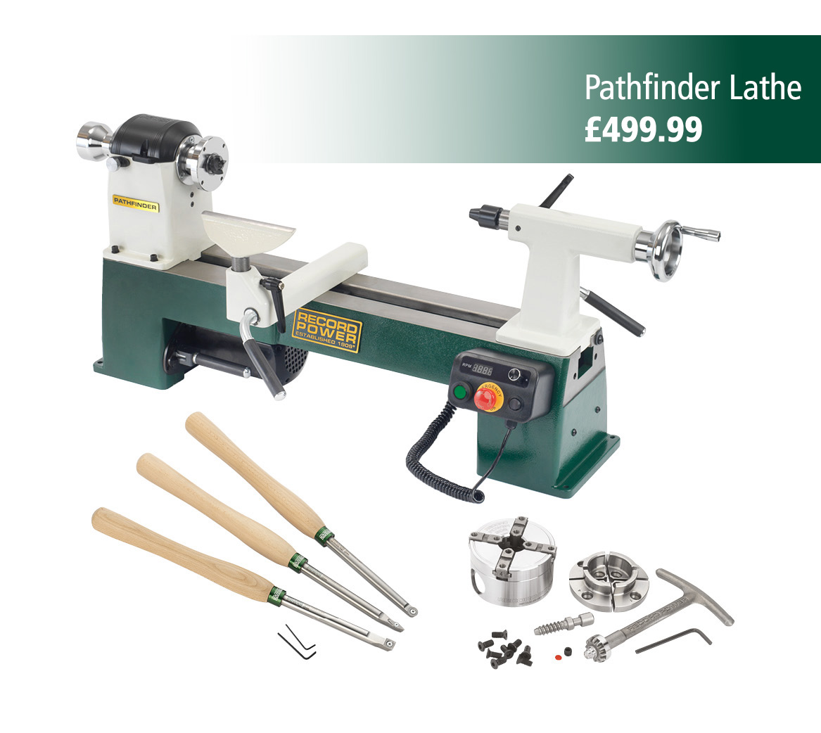 14001 Pathfinder Cast Iron Electronic Variable Speed Lathe - UK Plug