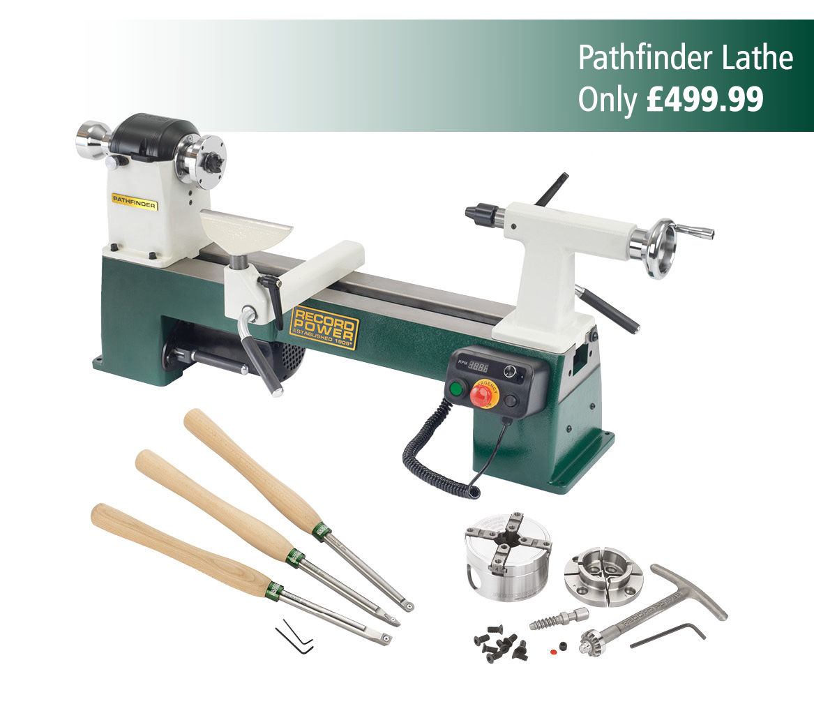 14001 Pathfinder Cast Iron Electronic Variable Speed Lathe - UK Plug